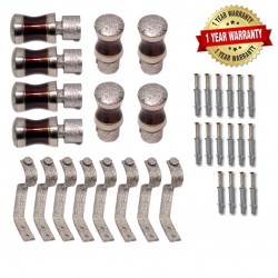 212 Premium Rich Set Of 8 Copper Curtain Brackets