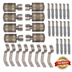 6 Line Rich Set Of 8 Peanut Curtain Brackets