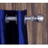 Silver Finish Stainless Steel And Alloy Curtain Finials With Heavy Supports Brackets Set