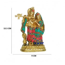 Radha Krishna Standing With Stone Work