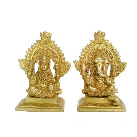 Laxmi Ganesh Brass Sculpture