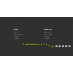 Social Media Icons for Footer opencart 3x FREE