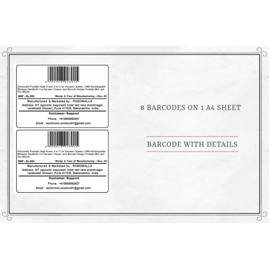 Product Barcode label for All PoS System Worldwide A4-8 Product Barcode label for All PoS System Worldwide A4-8