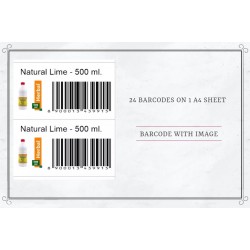 Product Barcode label for All PoS System Worldwide A4-24