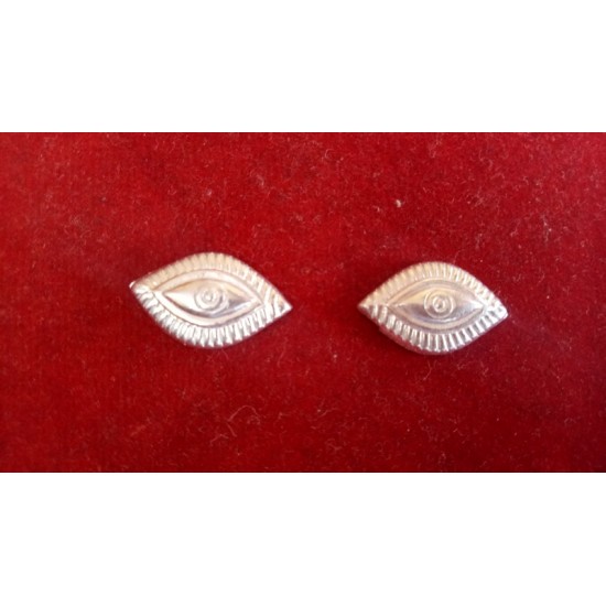 PURE SILVER 2 EYES, SIZE 2 SM for dev puja ,and mano kamna purti .