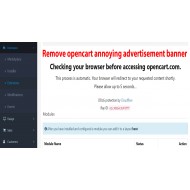 Remove opencart annoying advertisement banner Remove opencart annoying advertisement banner