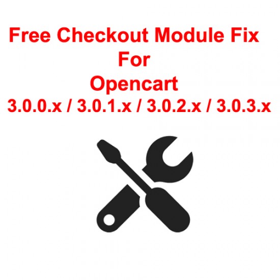 Free Checkout Module Fix For Opencart 3.0.x Free Checkout Module Fix For Opencart 3.0.x
