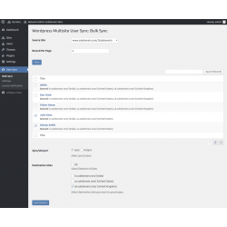 WordPress Multisite User Sync/Unsync