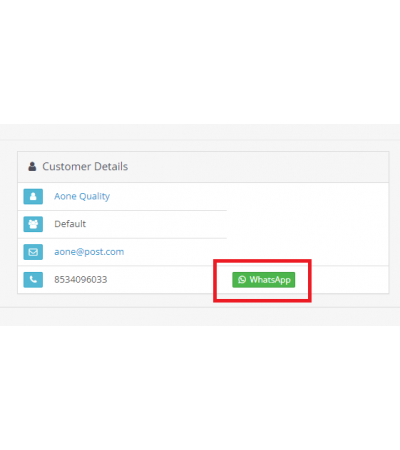 WhatsApp button under order info for OpenCart3x