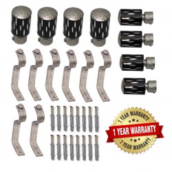 Drop Rich Set Of 8 Black Curtain Brackets