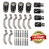 Drop Rich Set Of 8 Black Curtain Brackets