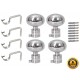 Stainless Steel And Alloy Curtain Finials With Heavy Supports Brackets Set